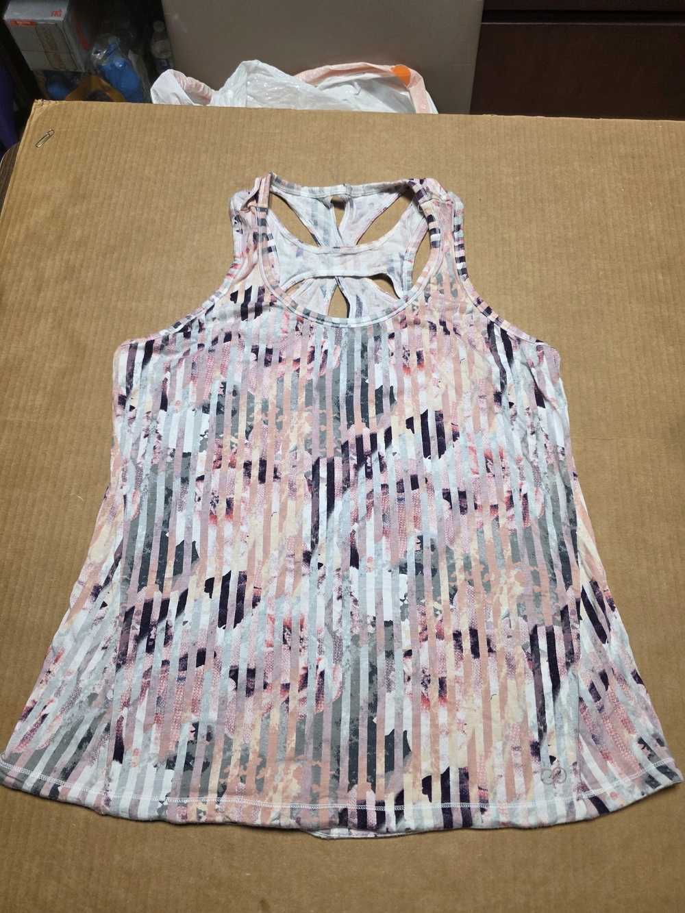 Calia by Carrie Underwood Stripe Workout Tank Size XL
